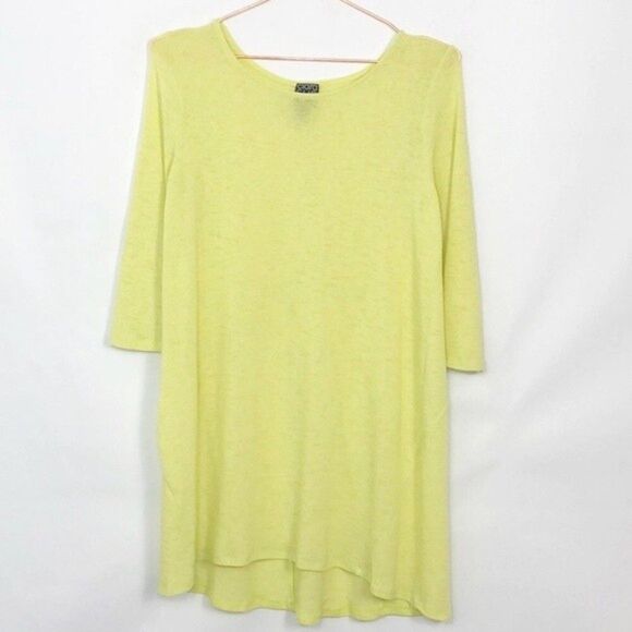 Clara Sun Woo Neon Yellow Tunic Like New Size M - Picture 1 of 6